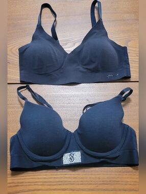 (2) VS Black Padded Bras